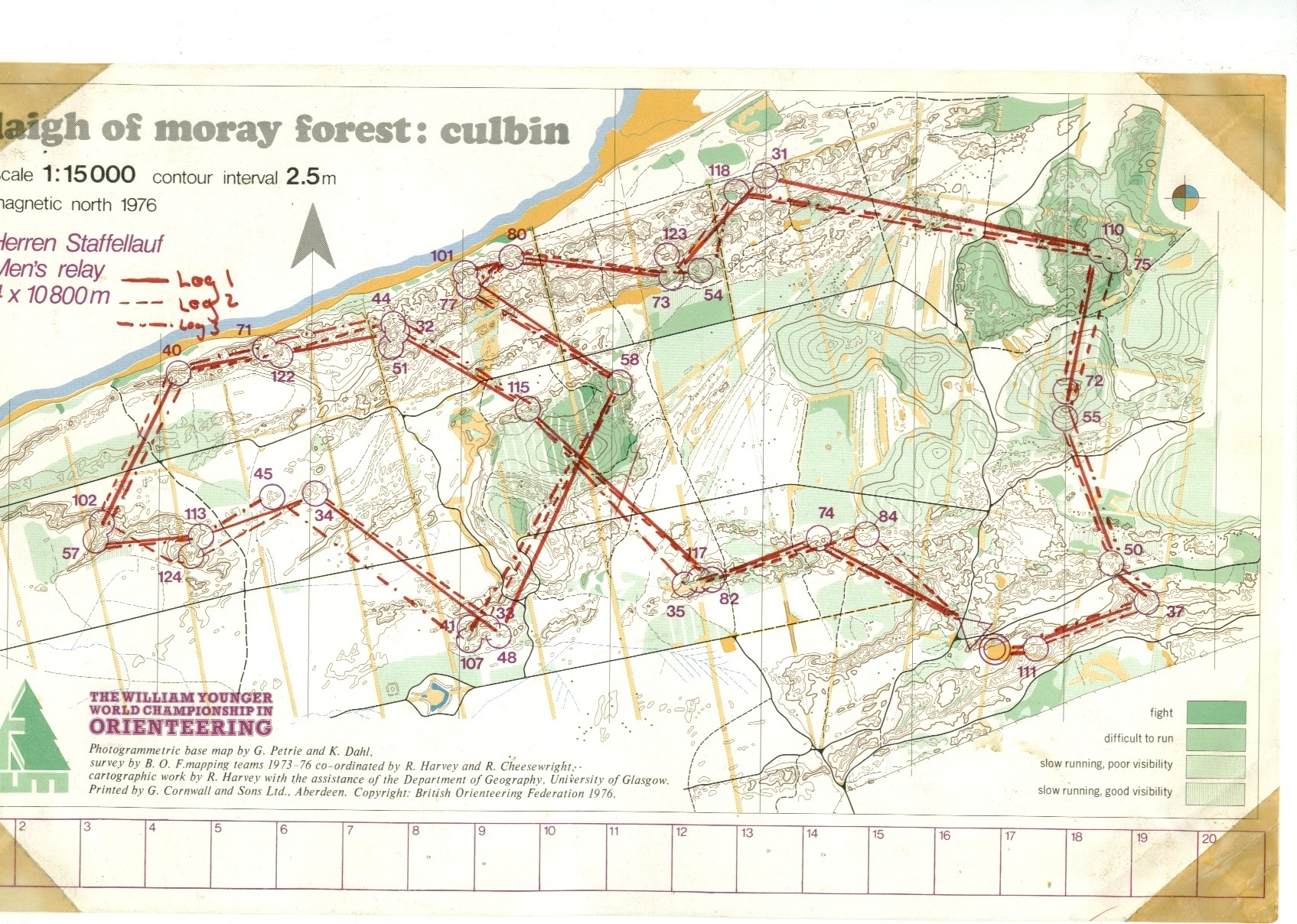 WOC 1976 Men's Relay - Culbin (2005-04-28)