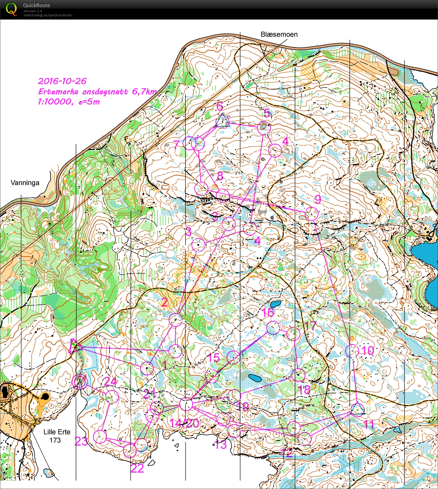 Onsdagsnatt Ertemarka (2016-10-26)