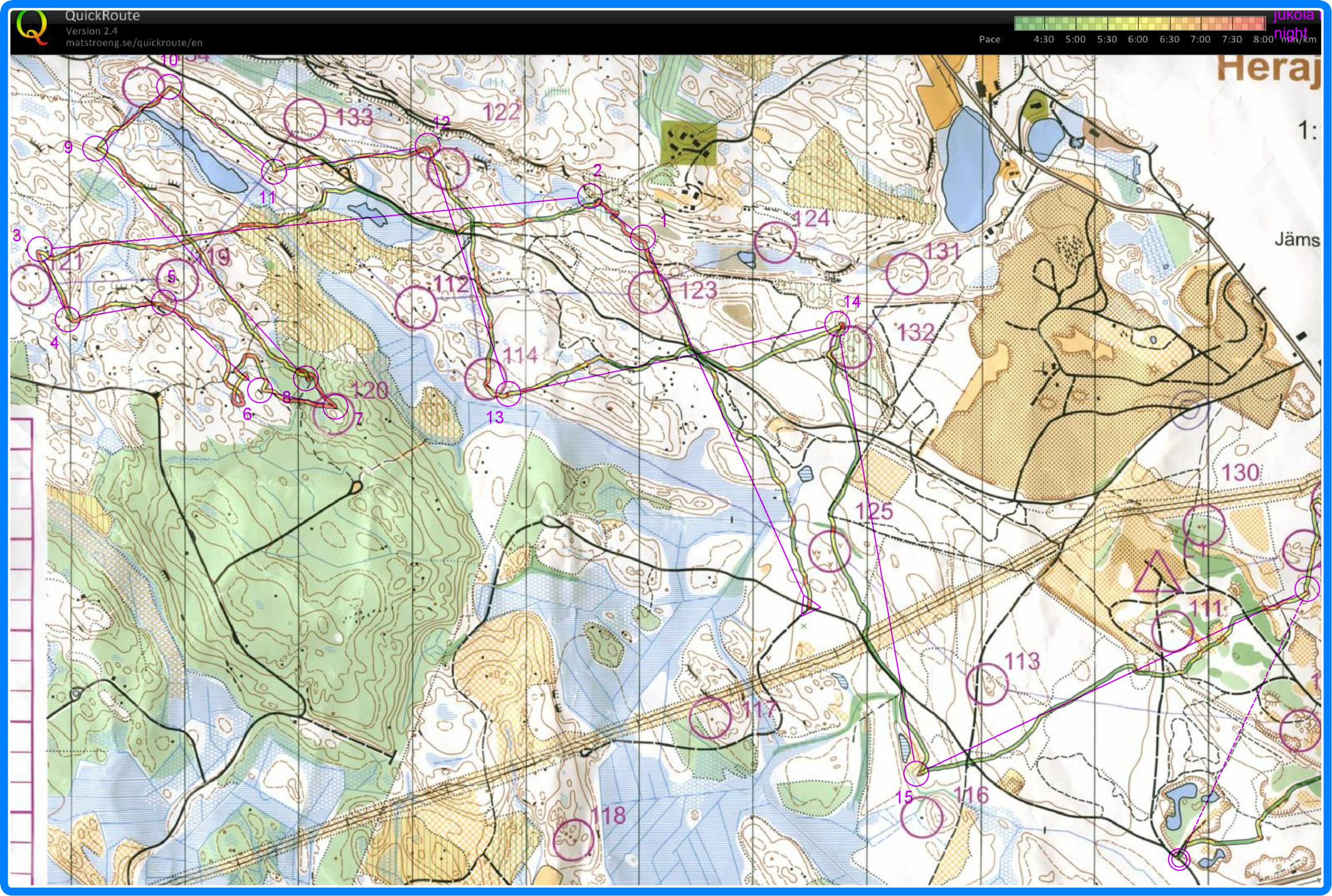 TuMe Jukola Night Test (2013-05-27)